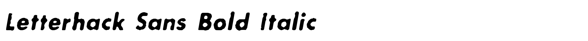 Letterhack Sans Bold Italic image